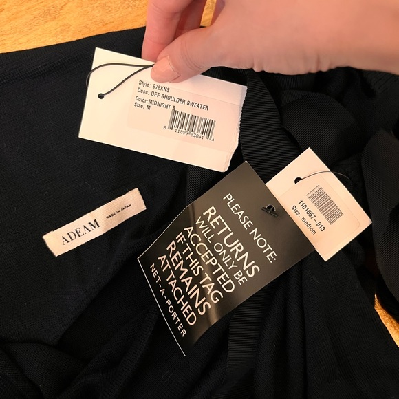 Adeam Off the Shoulder Sweater with Shoulder Ties - Picture 2 of 8